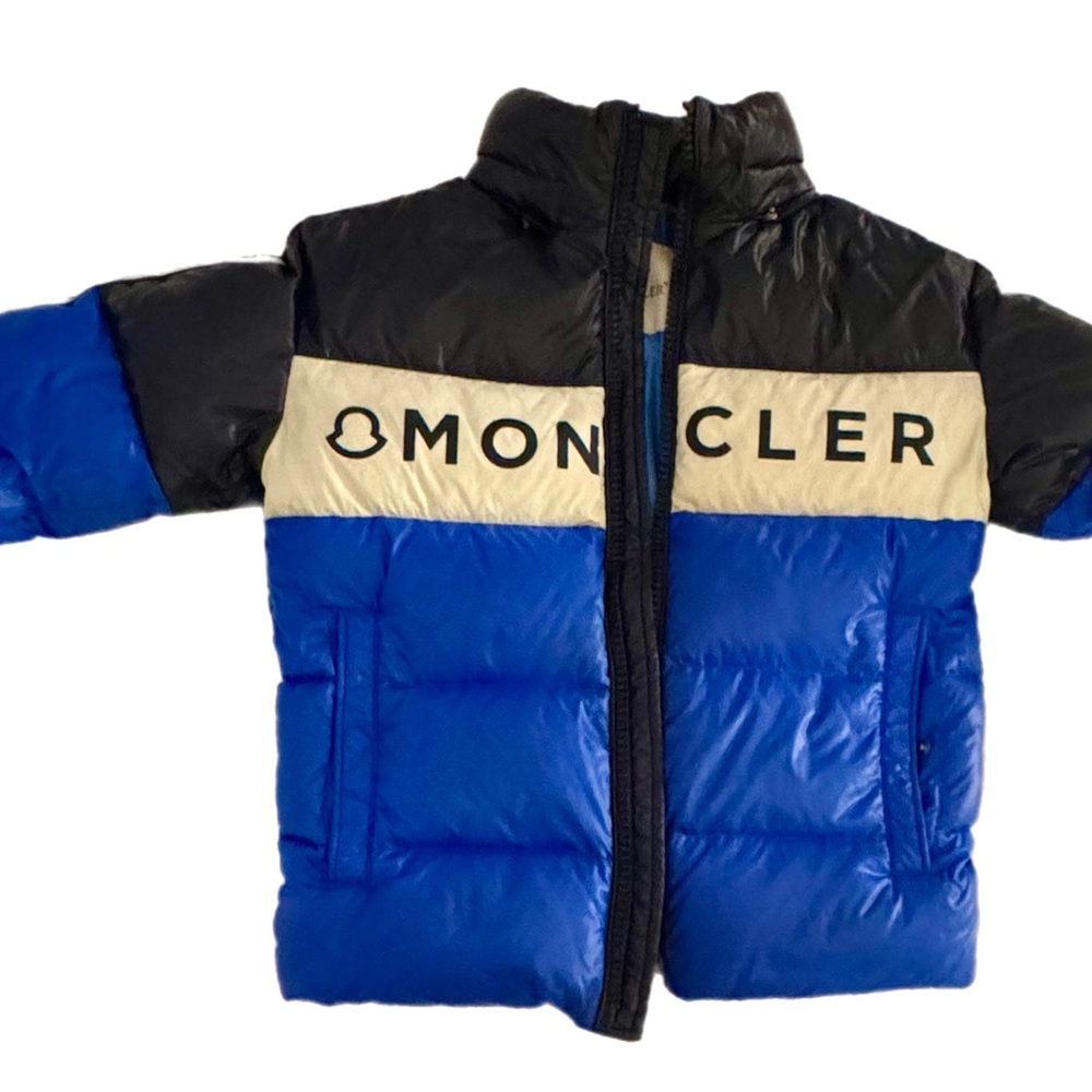 Boy’s Moncler Blue and Black Down Puffer Jacket- Size 10